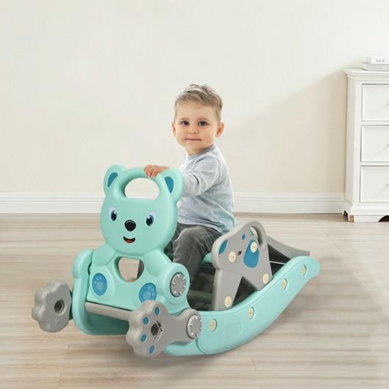 4-In-1Baby Rocking Horse Slide Set-Green TY327654GN