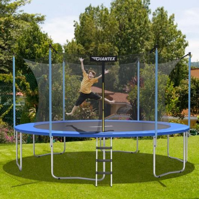 15 Ft Trampoline Combo Bounce Jump Safety Enclosure Net SP37215+