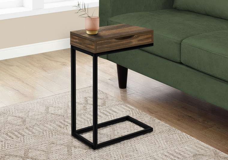 Monarch Accent Table - Brown Reclaimed-Look - Black Metal I 3602