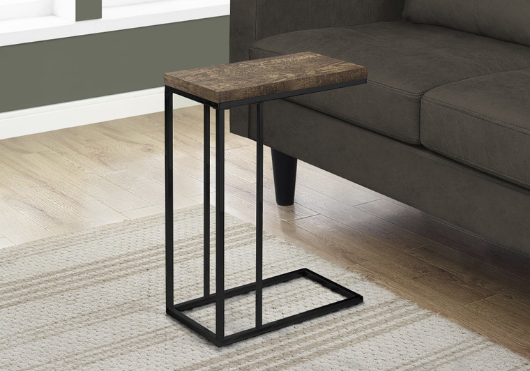 Monarch Accent Table - Brown Reclaimed Wood-Look - Black Metal I 3403