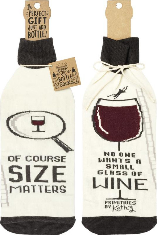 Bottle Cover - Size Matters - Set Of 6 (Pack Of 4) 100993 By Primitives By Kathy
