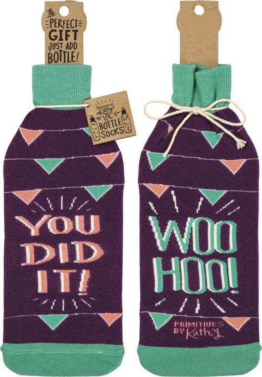 Bottle Cover - You Did It - Set Of 6 (Pack Of 4) 101000 By Primitives By Kathy