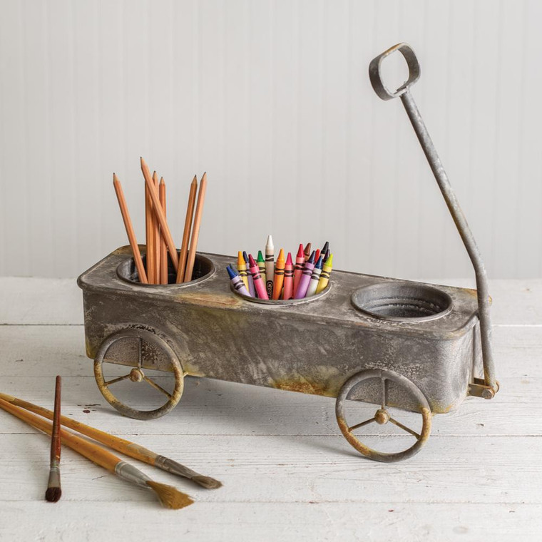 CTW Home Divided Rusty Wagon Planter 770325