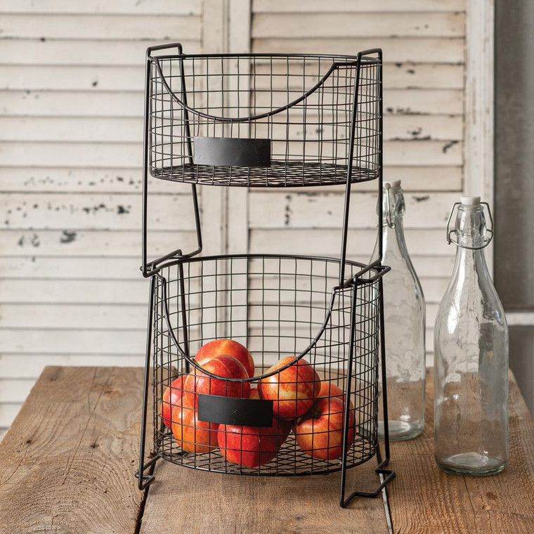 CTW Home Two-Tier Wire Caddy With Tags 530312