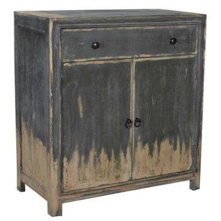 Bengal Manor Acacia Wood 1 Drawer 2 Door Cabinet With Weatherd Grey Finish CVFNR510