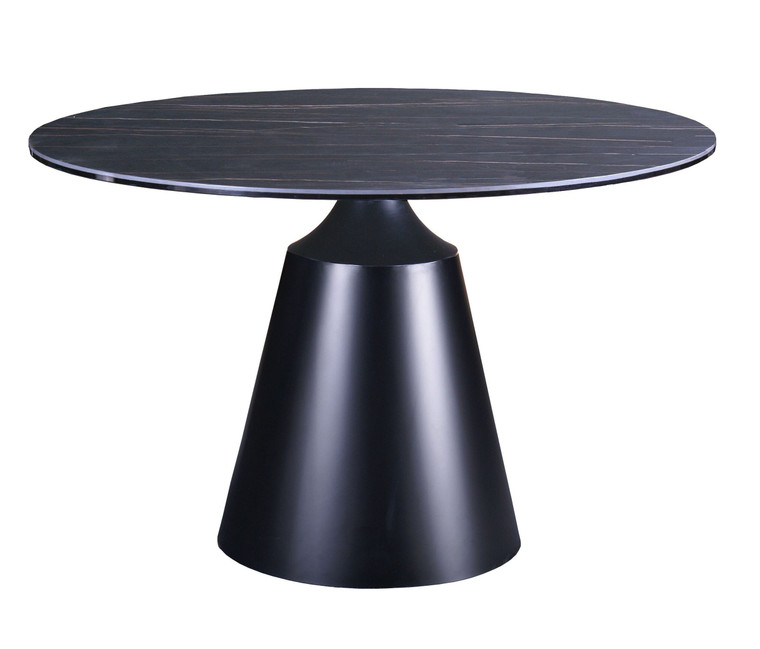 VIG Furniture VGNSGD8744-B-DT Modrest Edith - Modern Round Black Ceramic Dining Table