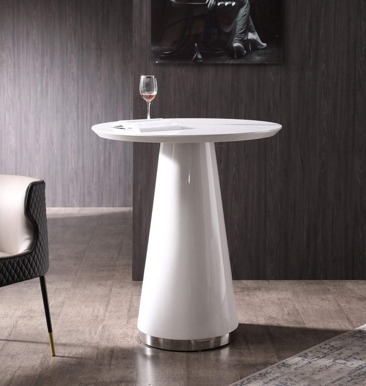 VIG Furniture VGVCBA1098-WHT Modrest Enbrook - Contemporary White High Gloss Bar Table