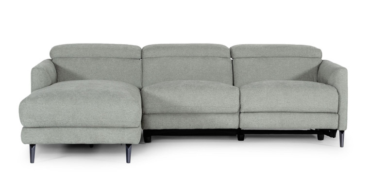 VIG Furniture VGKMKM.5000-LF Divani Casa Lupita - Modern Grey Fabric Sectional With Left Facing Chaise