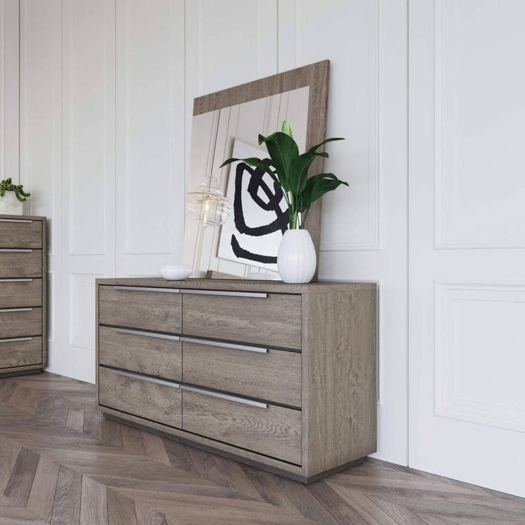 VIG Furniture VGLBHAMI-DR160-01 Modrest Samson - Contemporary Grey And Silver Dresser