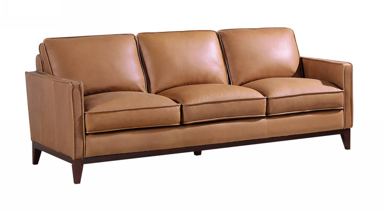 VIG Furniture VGCA6394-BRN-S Divani Casa Naylor - Modern Brown Italian Leather Split Sofa