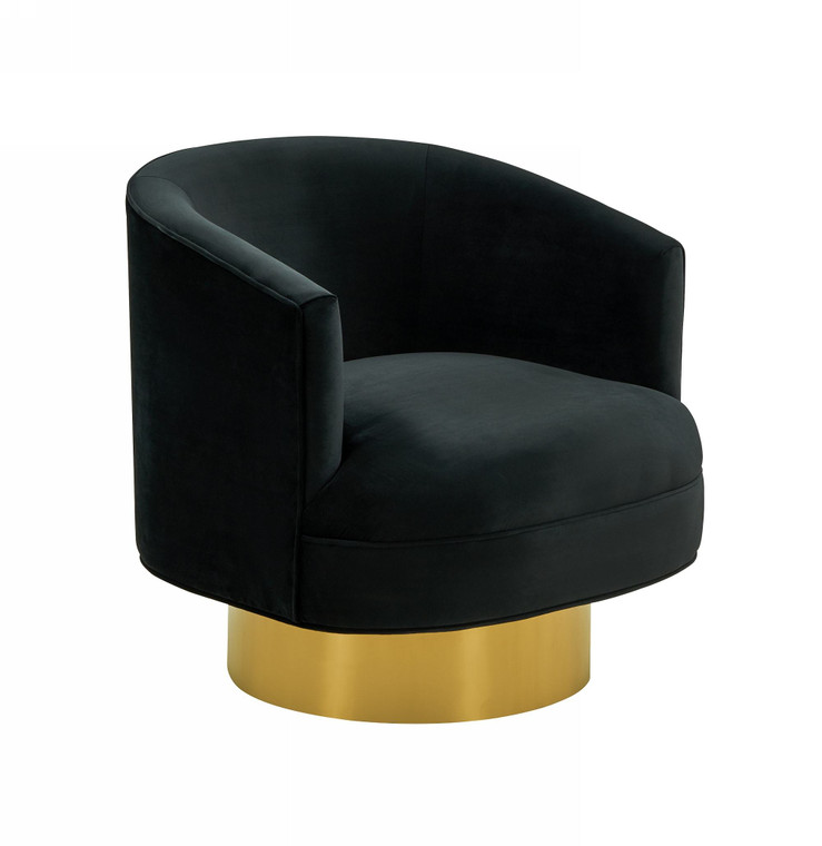 VIG Furniture VGRH-RHS-AC-222 Divani Casa Basalt - Modern Black Fabric Accent Chair