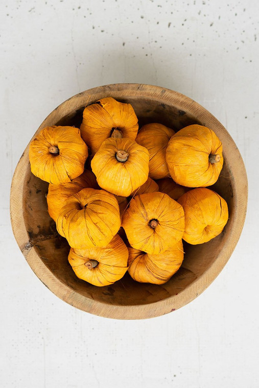 Bag Of 15 Dried Orange Miniature Pumpkins (Pack Of 12) NTRP1030 By Kalalou