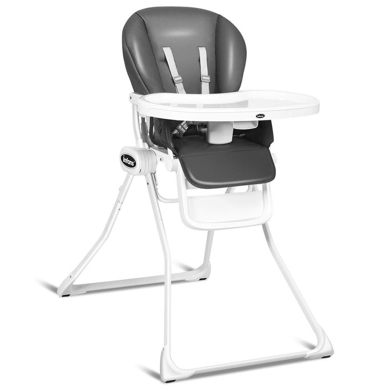 Space Saving Fold Baby High Chair-Gray BB5490GR