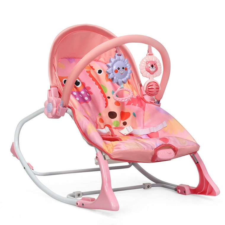Baby Adjustable Swing Bouncer & Rocker-Pink BB0488PI