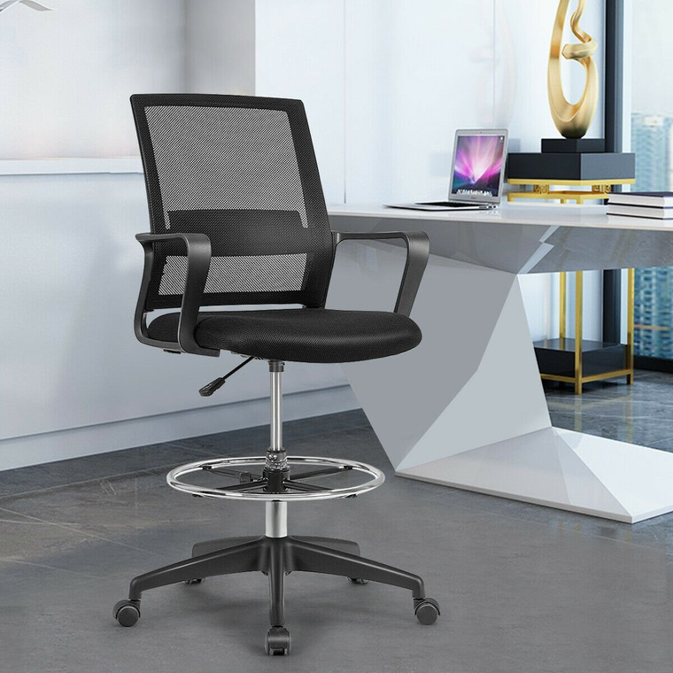 Drafting Chair Tall Office Chair With Adjustable Height HW65396