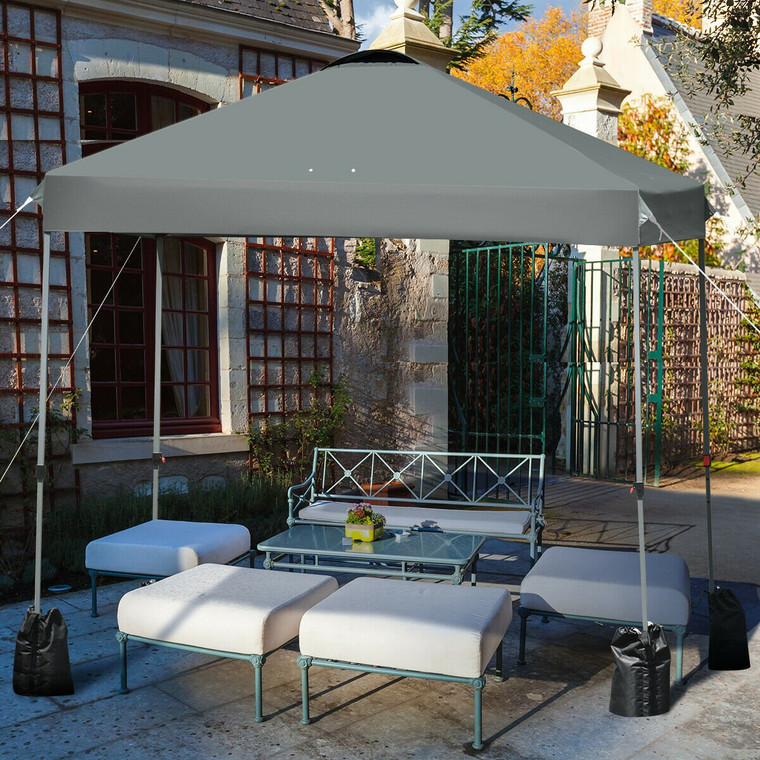 10'X10' Outdoor Commercial Pop Up Canopy Tent-Gray OP70300GR