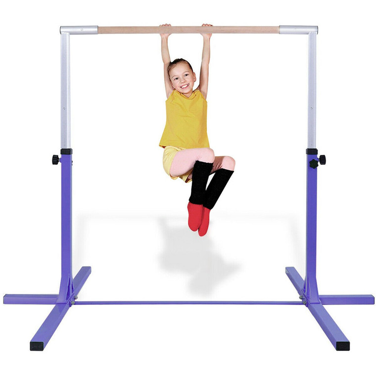 Adjustable Gymnastics Horizontal Bar For Kids-Purple SP37169PU