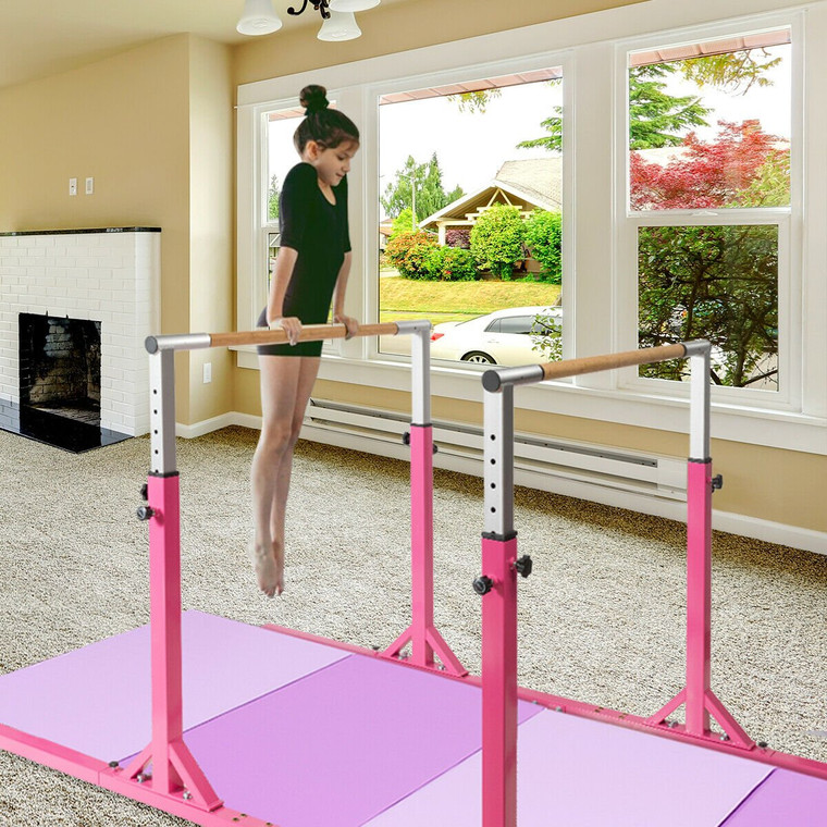 Kids Adjustable Width & Height Gymnastics Parallel Bars SP36978FS+