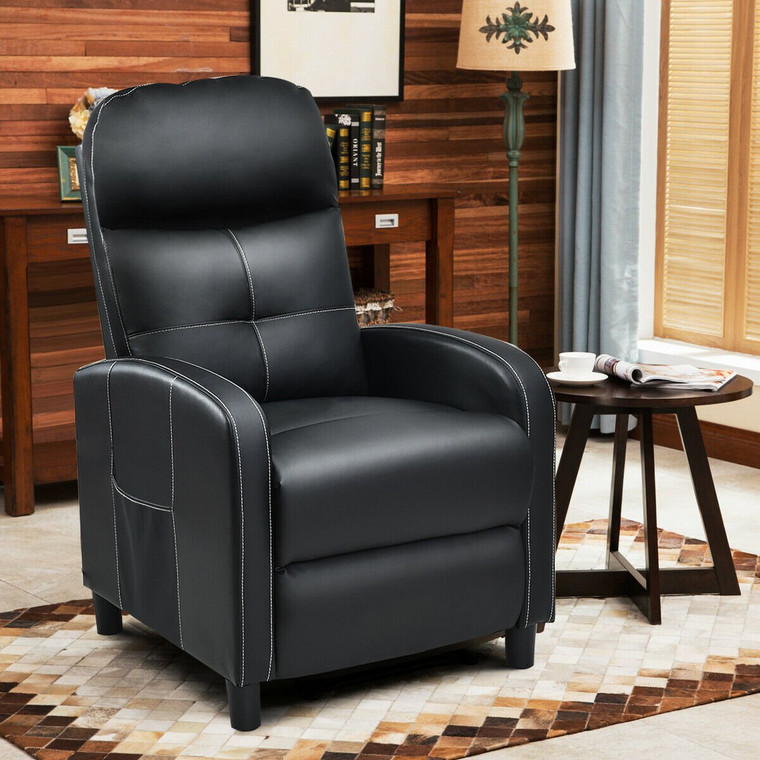 Massage Leather Recliner Chair With Remote Control HW64477