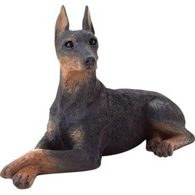 Sandicast Small Size Doberman Pinscher, Black Sculpture Ss11101