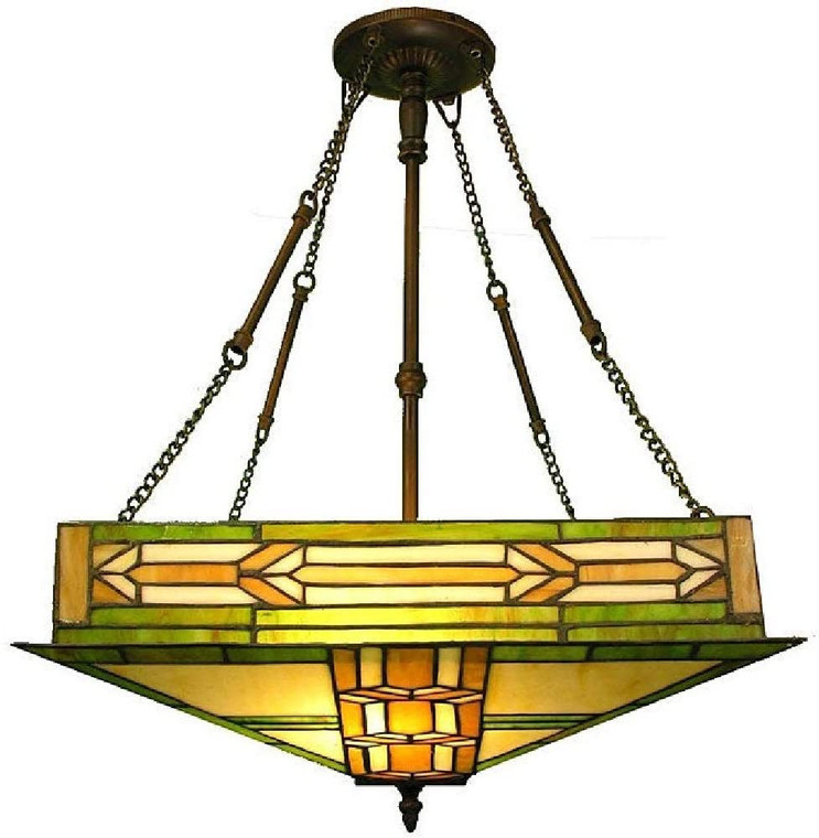 Homeroots Tiffany-Style Mission Ceiling Fixture 320200
