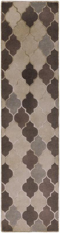 Surya Mugal Hand Knotted White Rug IN-8616 - 2'6" x 10'