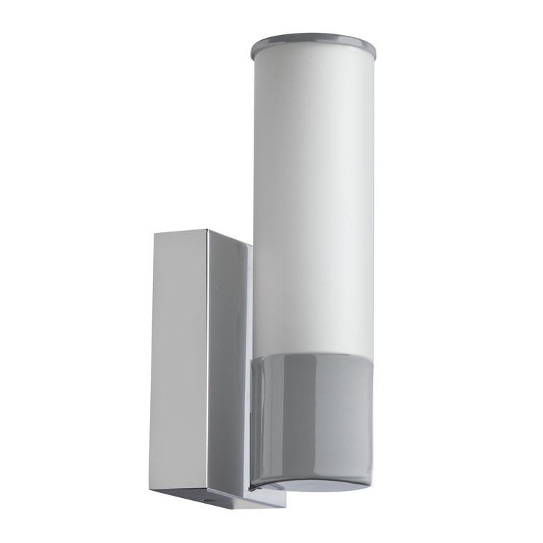 Dainolite 1 Light Led Wall Sconce, Satin Chrome Finish, White Frosted Glass VLD-811W-SC