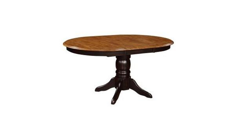 Homeroots 42" X 57" X 30" Harvest Black Hardwood Pedestal Table 356171