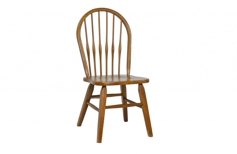 Homeroots 18" X 21" X 36.5" Burnished Walnut Hardwood Side Chair 356080