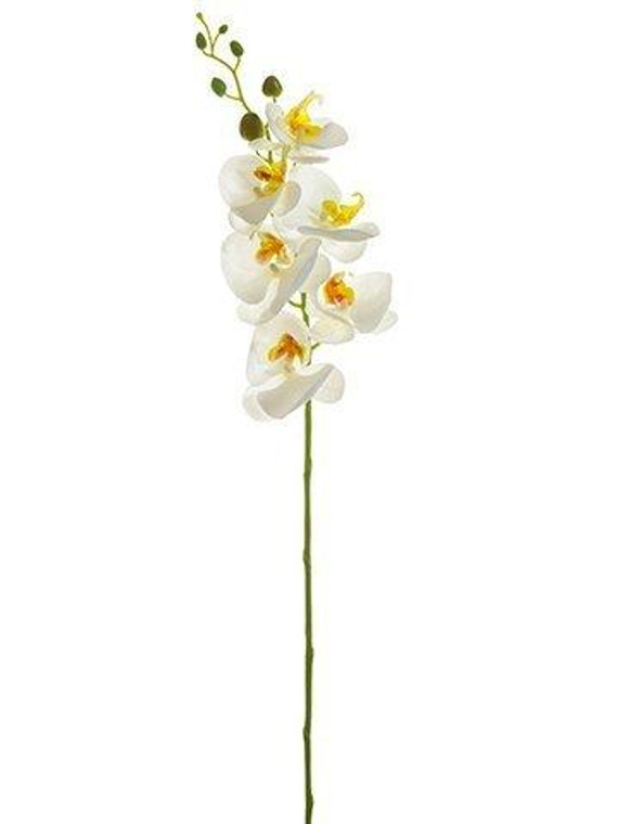 33" Phalaenopsis Orchid Spray White 12 Pieces FSO117-WH