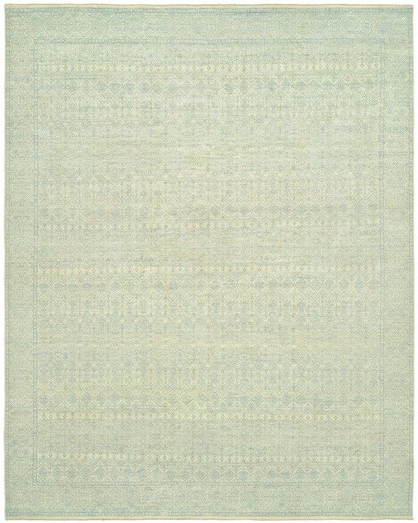 Harounian Vogue Na-1 Ivory - Light Blue 10'X14' Hand Knotted Wool Rug 10926