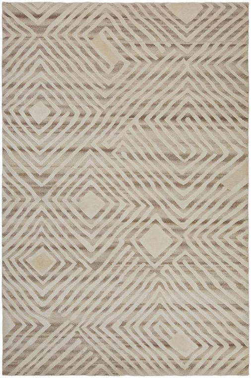 Harounian Theory Th-801 Cream 10'X14' Hand Knotted Wool & Viscose Rug 2001114