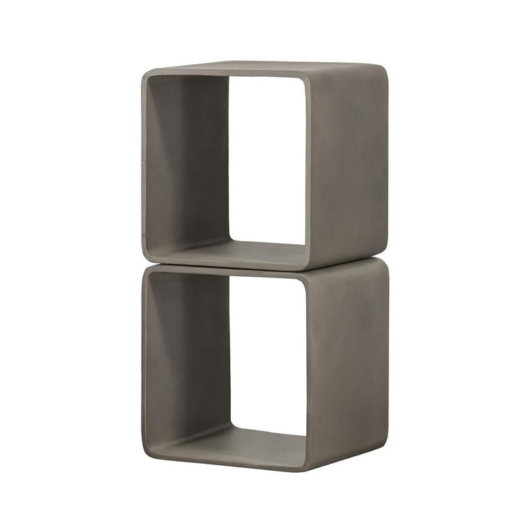 VIG Furniture VGLBSLIM-SQ45-01 Modrest Pickens - Modern Grey Concrete Cube Shelf