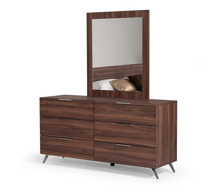 VIG Furniture VGACBROOKLYN-MIR Nova Domus Brooklyn Italian Modern Walnut Mirror