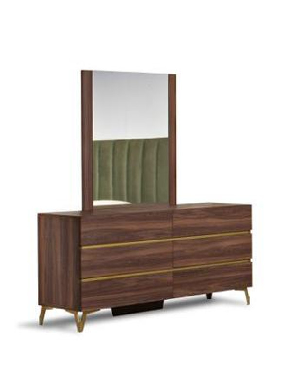 VIG Furniture VGACCALABRIA-MIR Nova Domus Calabria Modern Walnut Mirror