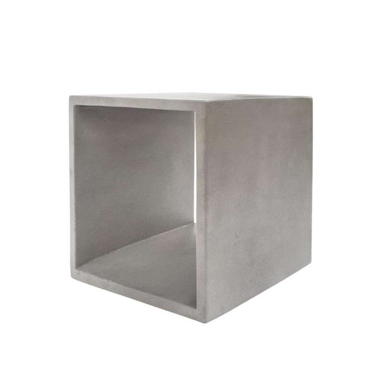 VIG Furniture VGLBCUBE-SQ40-C03 Modrest Diaz Modern Grey Concrete End Table