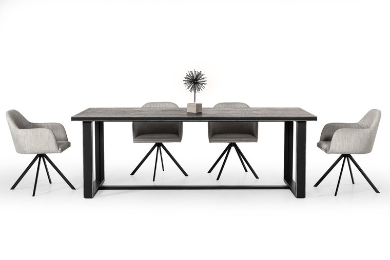 VIG Furniture VGLBTHER-DT220 Modrest Hardy Modern Black Acacia Dining Table