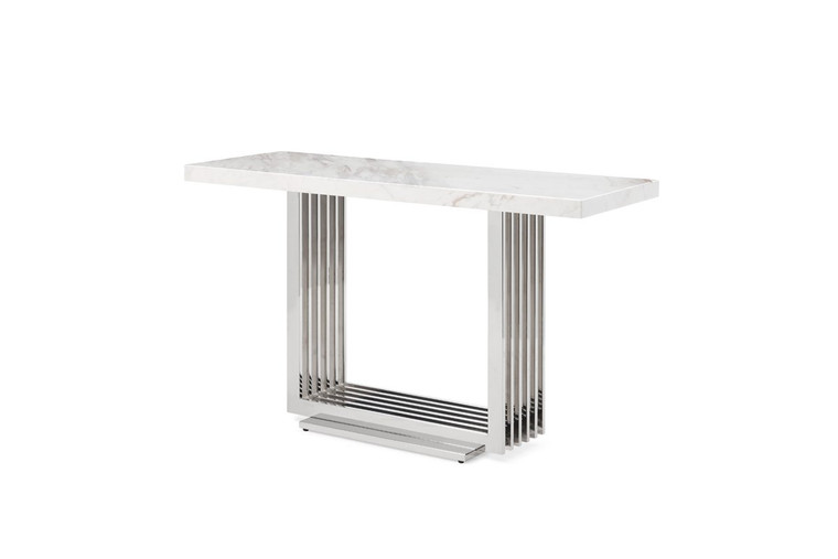 VIG Furniture VGVCK8933-STL Modrest Kingsley Modern Marble & Stainless Steel Console Table