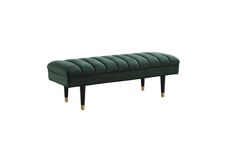 VIG Furniture VGYUHD-1855-GRN Divani Casa Ritner Modern Green Velvet Bench