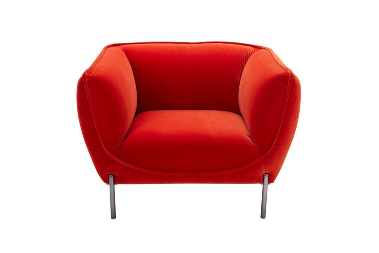 VIG Furniture VGKK2799-1S-RED Divani Casa Loma Modern Red Velvet Chair