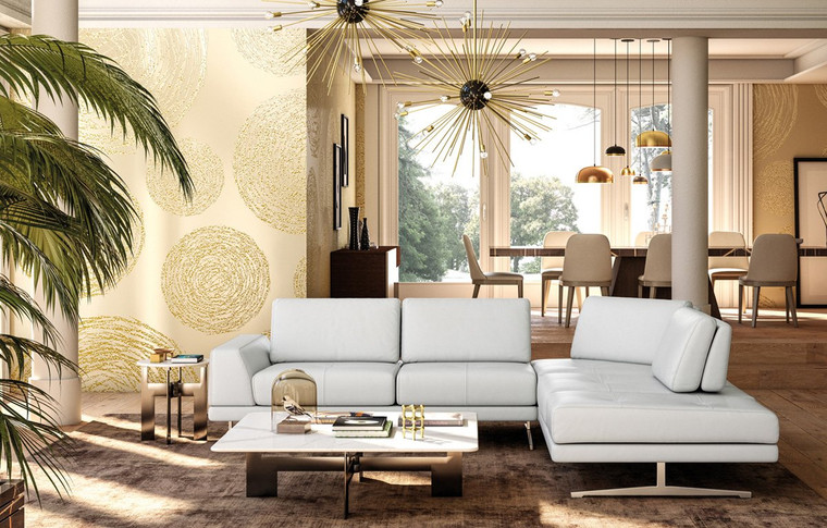 VIG Furniture VGDDBELLAGIO-WHT Accenti Italia Bellagio Italian Modern White Leather Sectional Sofa
