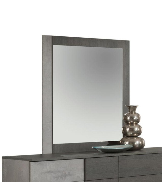 VIG Furniture VGACPALERMO-MIR Nova Domus Palermo Italian Modern Faux Concrete & Grey Mirror