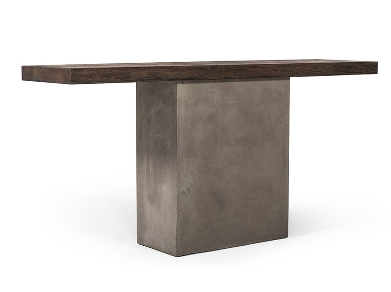 VIG Furniture VGGR649277 Modrest Renzo Modern Oak & Concrete Console Table