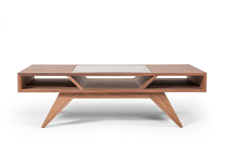 VIG Furniture VGBBVIG141101A-DUB Modrest Dublin Modern Walnut Coffee Table