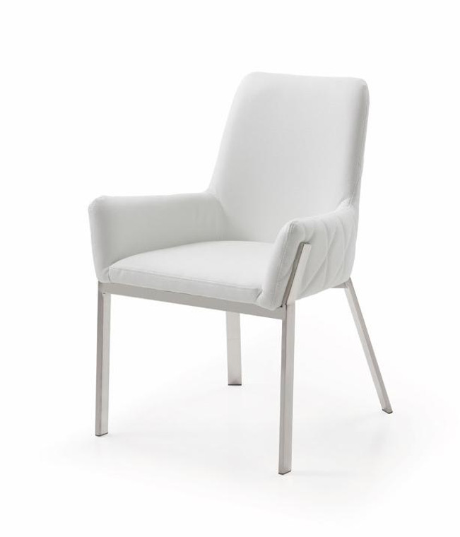 VIG Furniture VGVCB8366-WHT Modrest Robin Modern White Bonded Leather Dining Chair