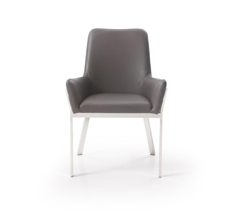 VIG Furniture VGVCB8366-GRY Modrest Robin Modern Grey Bonded Leather Dining Chair