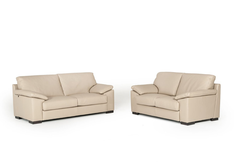 VIG Furniture VGNTMORRIS-TPE Estro Salotti Morris Modern Taupe Leather Sofa Set