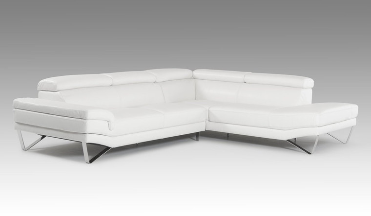 VIG Furniture VGFTARIA-WHT David Ferrari Aria Modern White Italian Leather Sectional Sofa