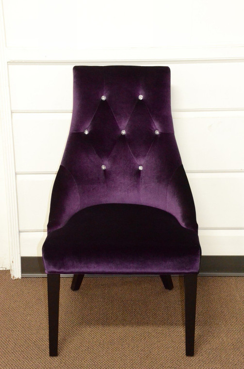 VIG Furniture VGUNAA031-PURPLE A&X Charlotte - Purple Velour Dining Chair (Set Of 2)