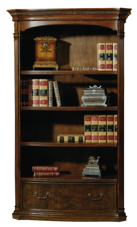 7-9164 Office Home Old World Walnut Bookcase By Hekman